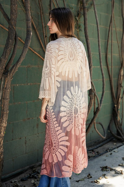 Ombre Bohemian - Lace Kimono