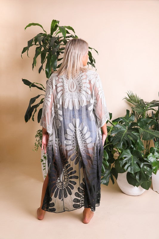 Ombre Bohemian - Lace Kimono