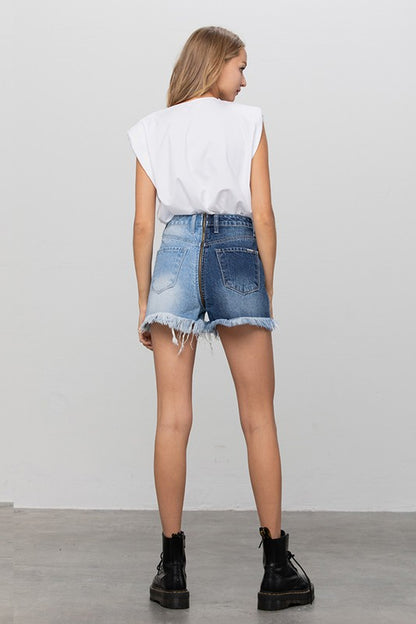 Bayside Two Tone Denim Shorts