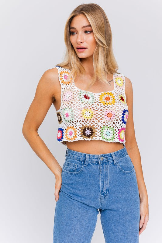 Coastal Bloom - Crochet Top