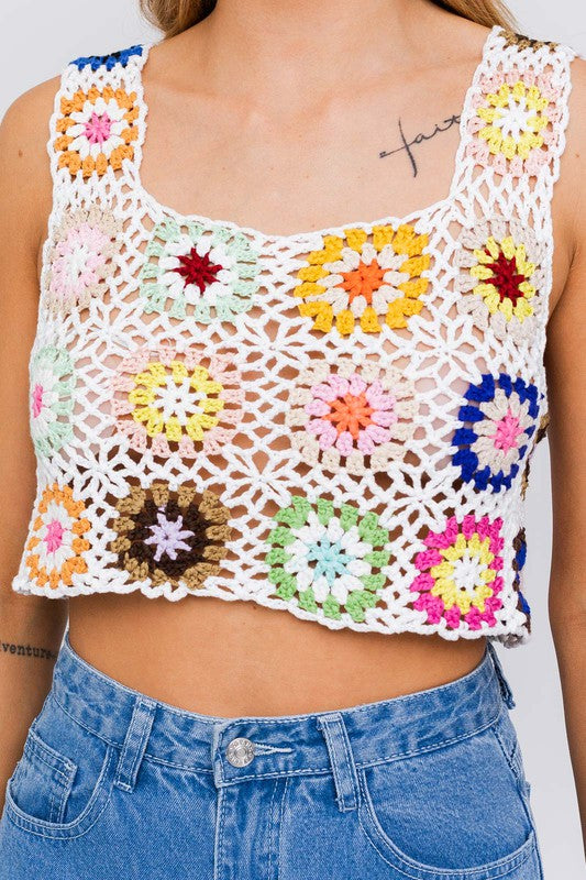 Coastal Bloom - Crochet Top