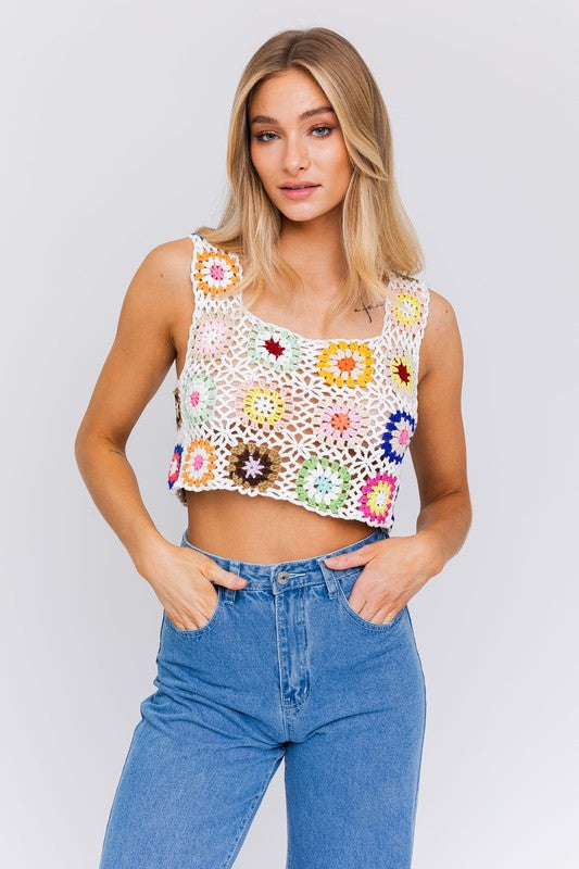 Coastal Bloom - Crochet Top