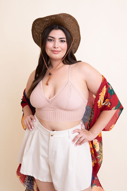 Beachside Boho - Plus Size Racerback Bralette