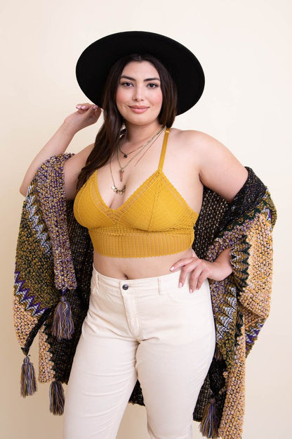 Beachside Boho - Plus Size Racerback Bralette