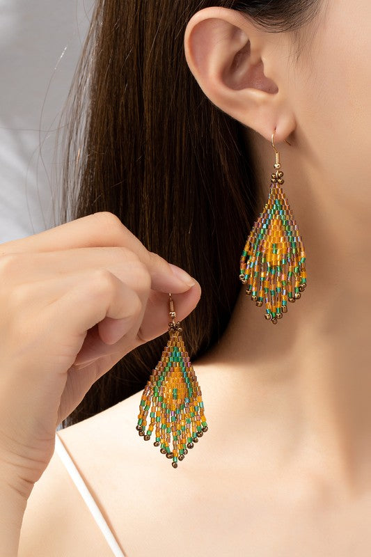 Boho Fiesta -  Beaded Earrings