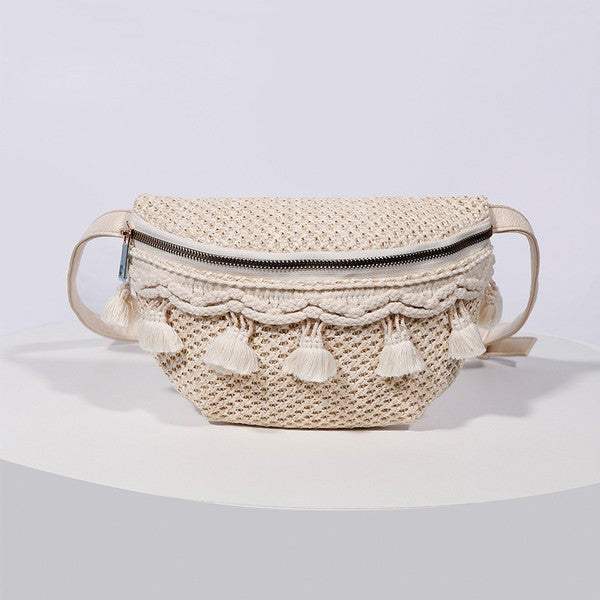 The Esme - Crochet Tassel Sling Bag