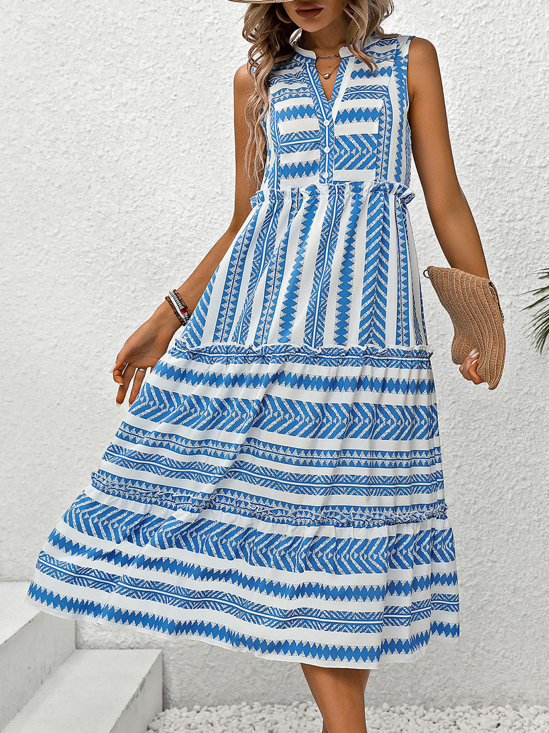 Blue Seas -  Sleeveless Dress