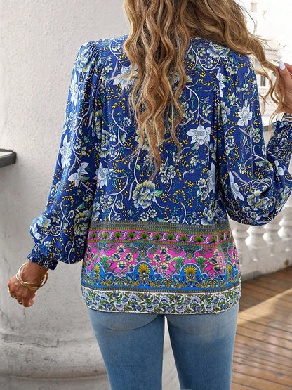 Boho Lantern Sleeve Blouse