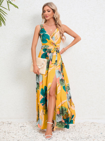 Tropics Vibe -  Surplice Dress