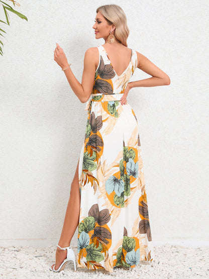 Tropics Vibe -  Surplice Dress