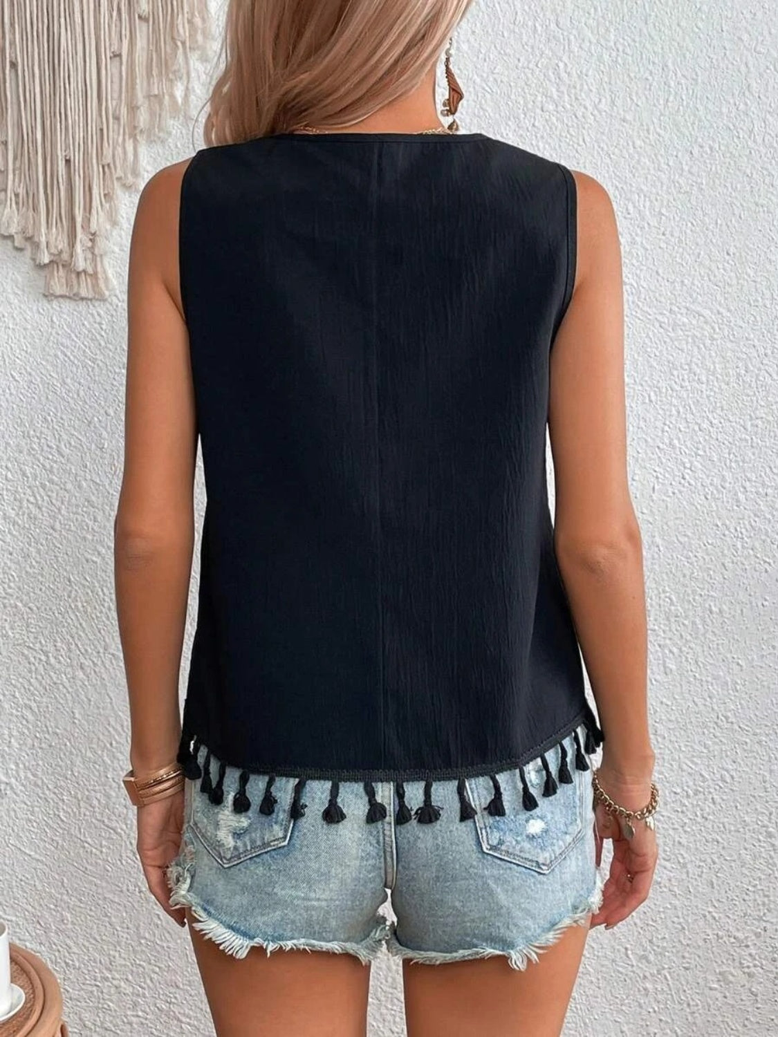 Tassel V-Neck Tank