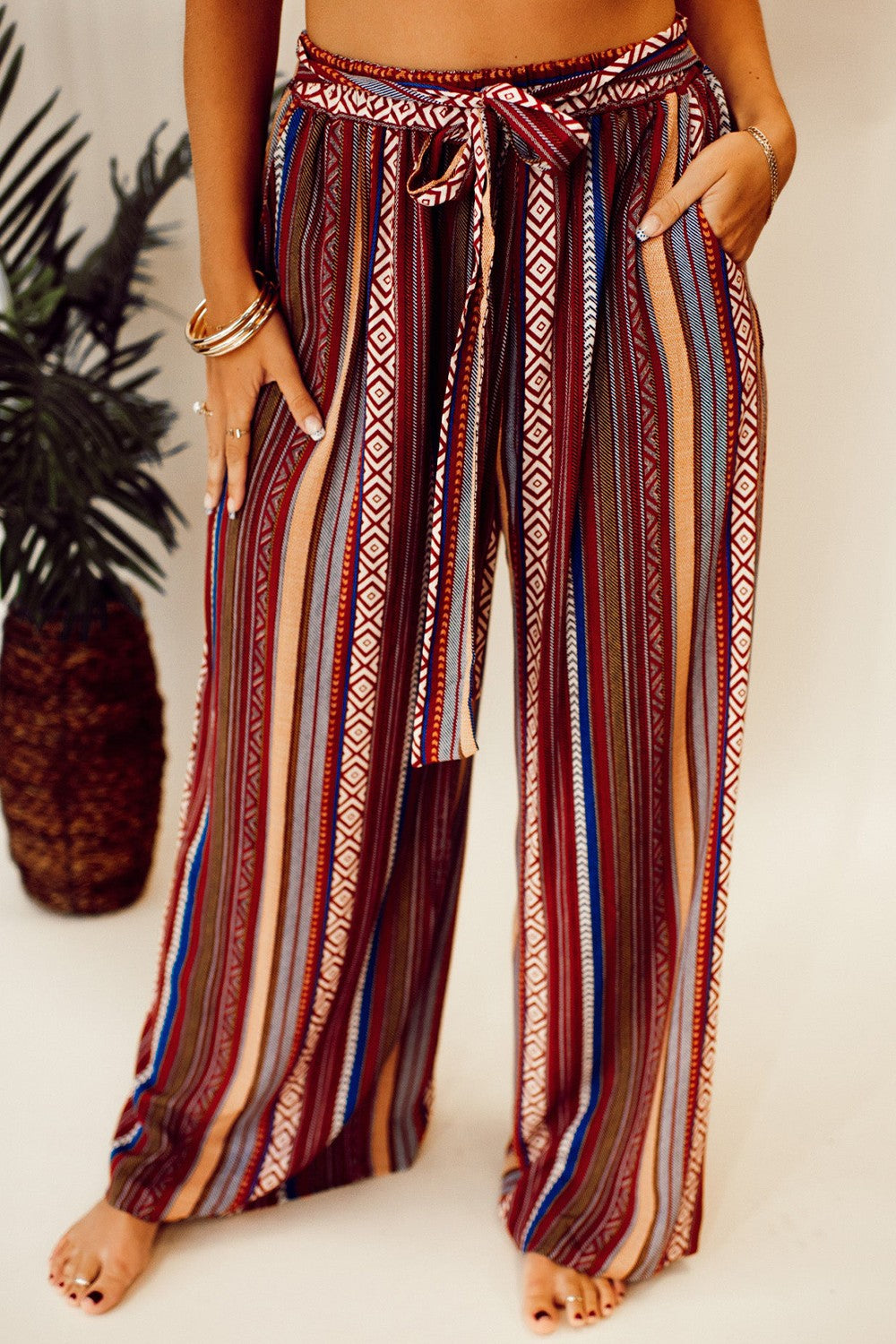 Hippie Dippy - Tied Wide Leg Pants