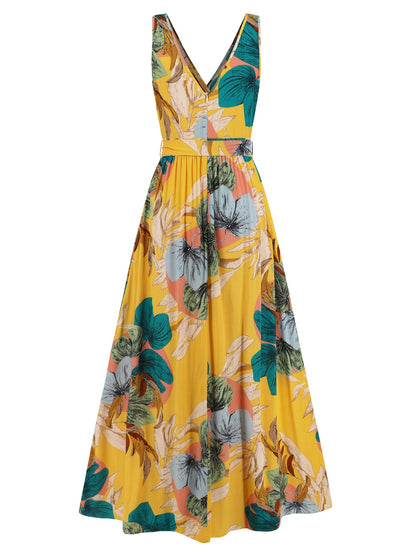 Tropics Vibe -  Surplice Dress