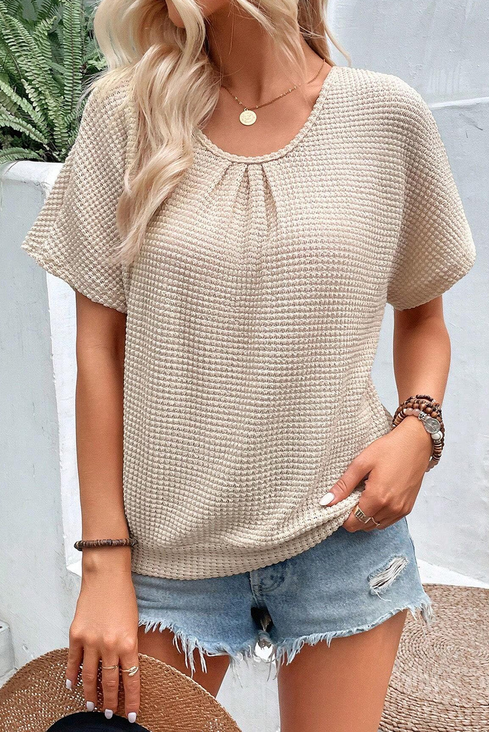 Round Neck Short Sleeve Shirt