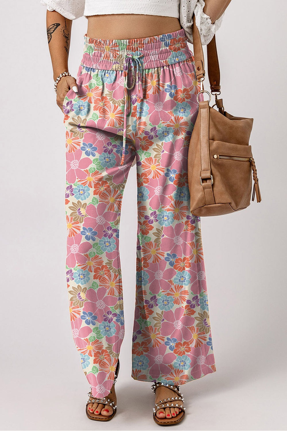 Coastal Chic - Drawstring Wide Leg Pants