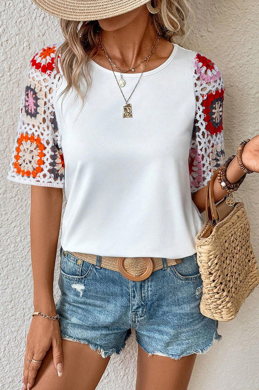 Crochet Sleeve Blouse