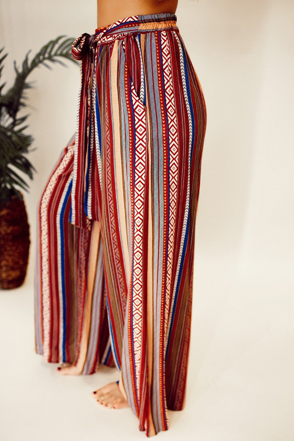 Hippie Dippy - Tied Wide Leg Pants