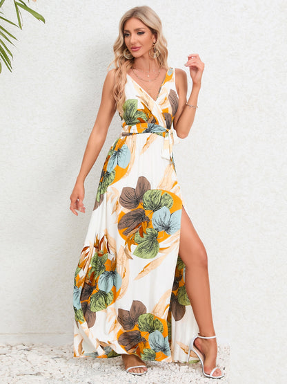 Tropics Vibe -  Surplice Dress