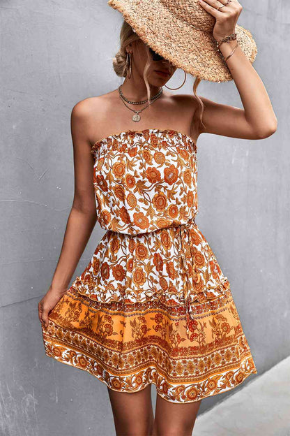 Sunbaked Sienna - Strapless Dress