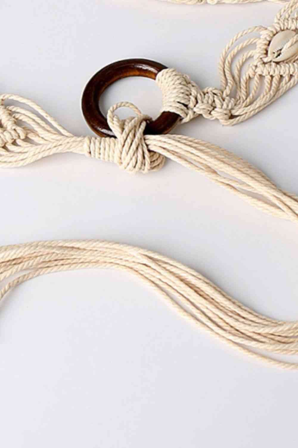 Boardwalk Boho - Wood Ring Braid Belt