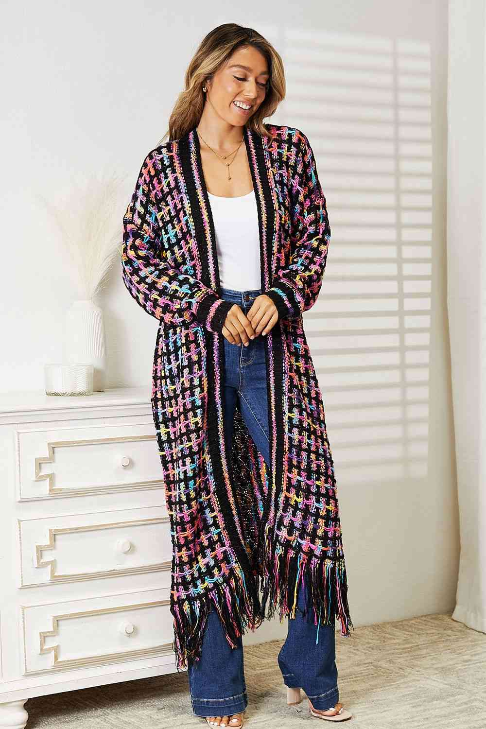 Spectrum Splash -  Fringe Cardigan