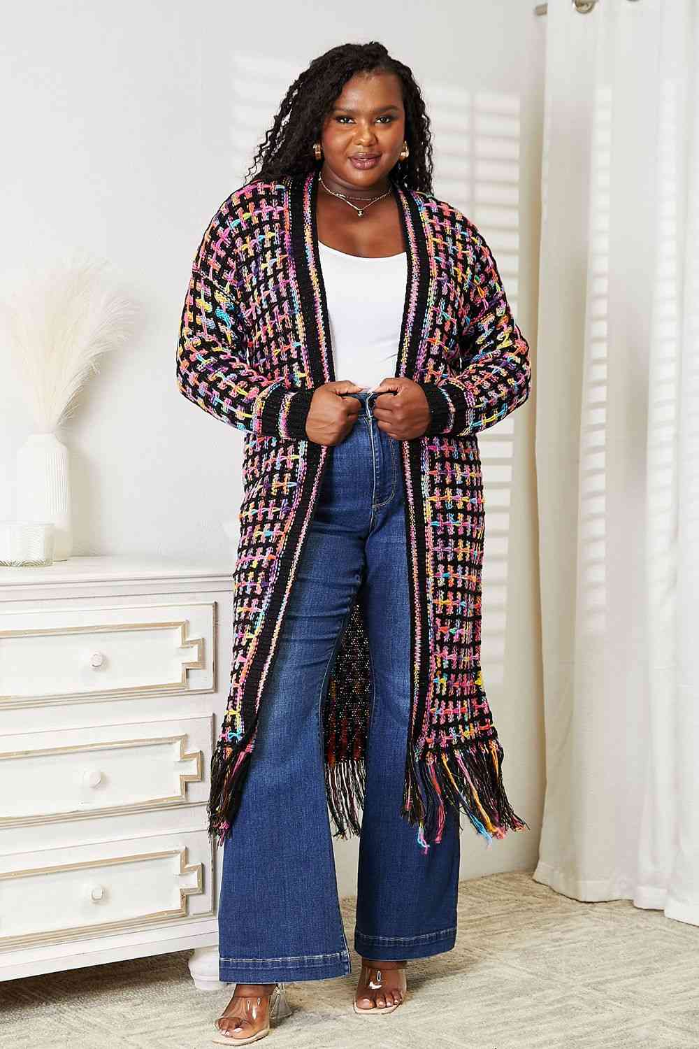 Spectrum Splash -  Fringe Cardigan