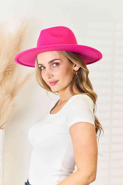 Fuchsia Flair - Flat Brim Fedora