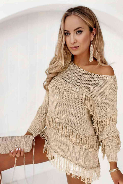 Sandy Shores - Fringe Sweater