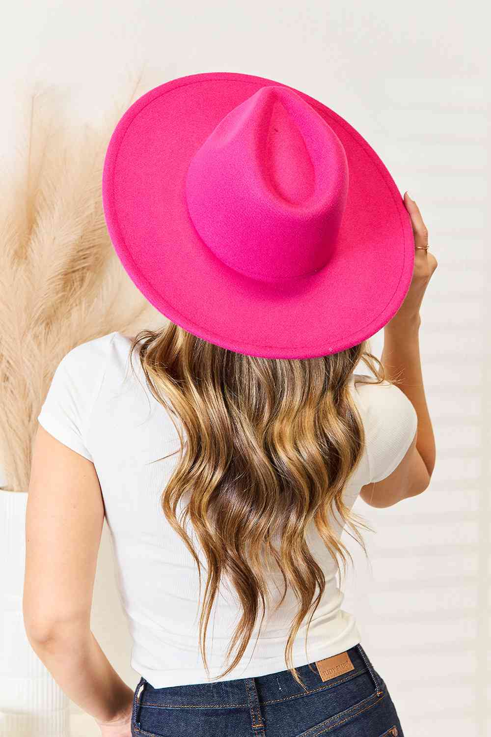 Fuchsia Flair - Flat Brim Fedora