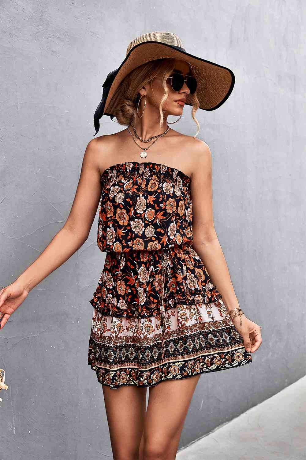 Sunbaked Sienna - Strapless Dress