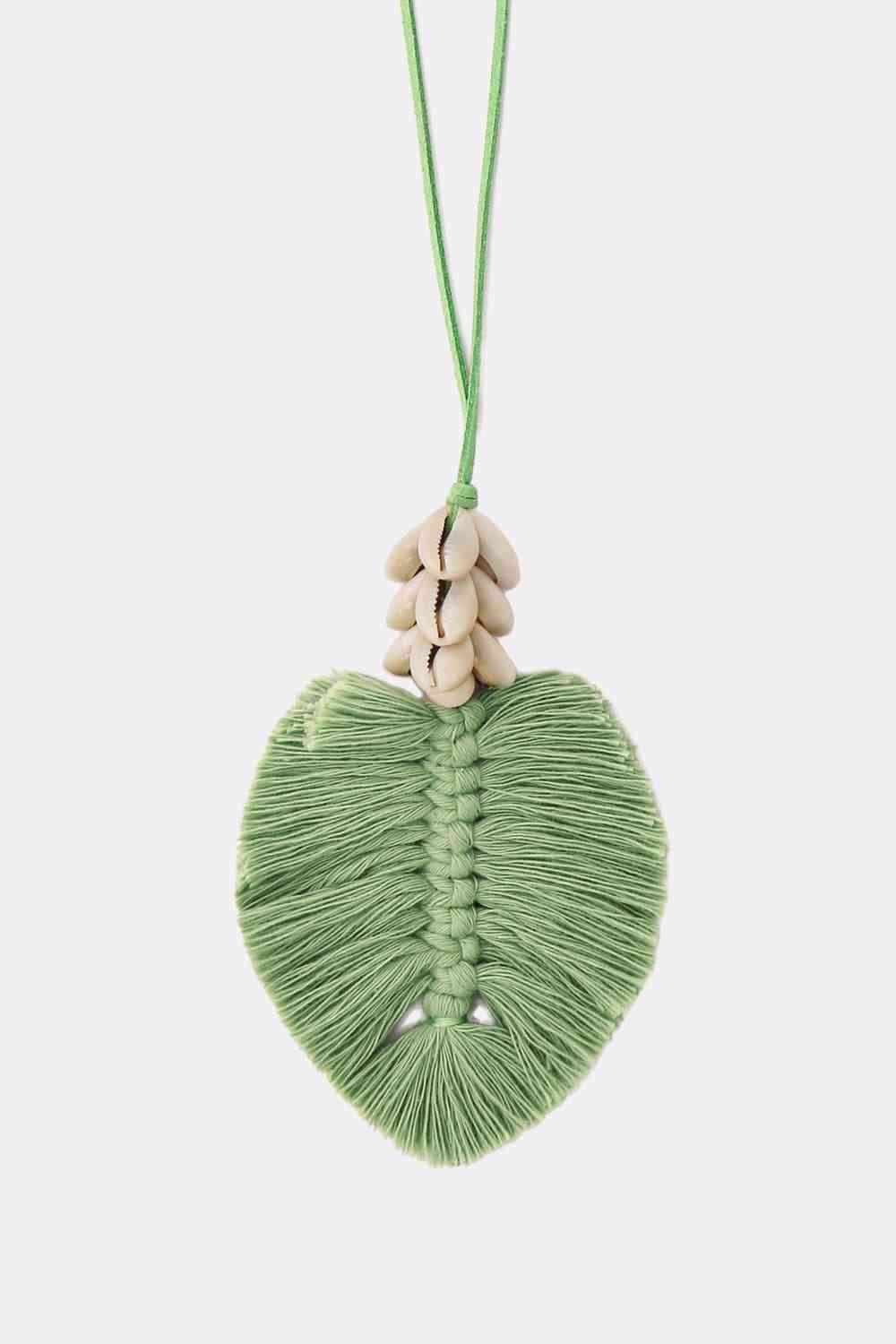 Palm Leaf - Macrame Necklace