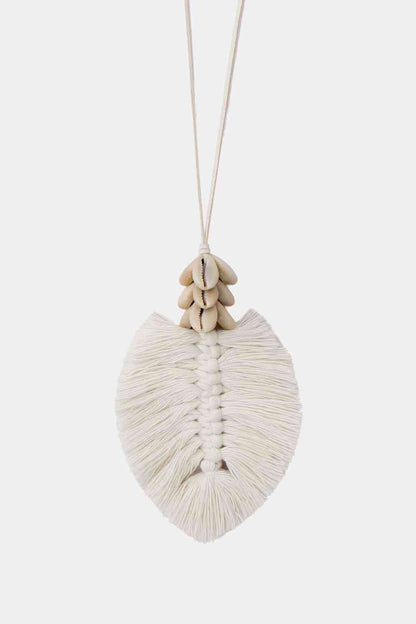 Palm Leaf - Macrame Necklace