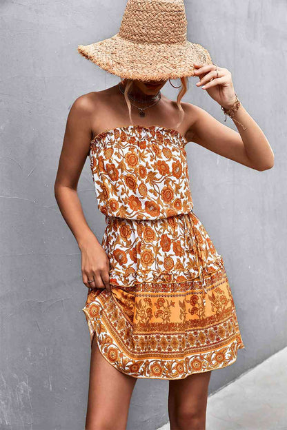 Sunbaked Sienna - Strapless Dress